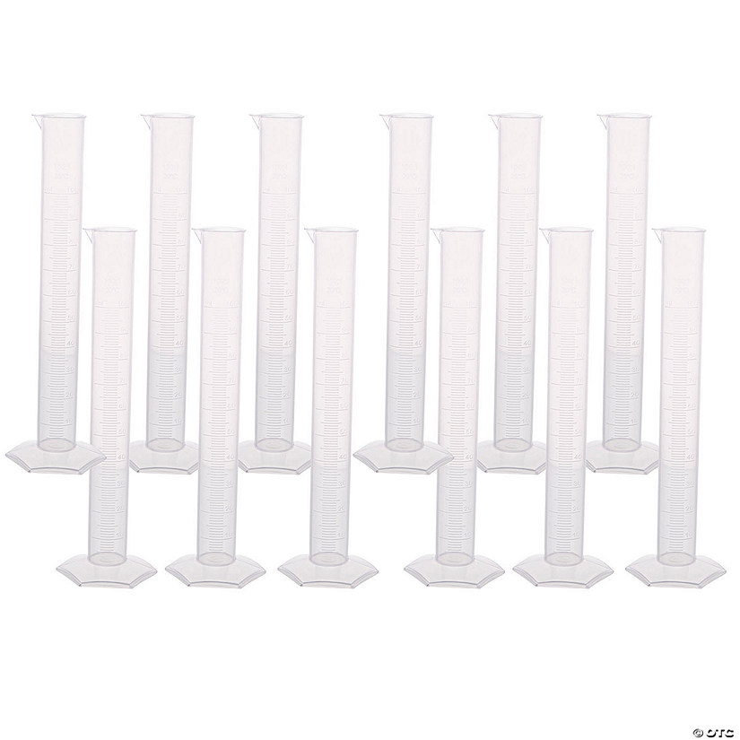 Supertek Polypropylene Measuring Cylinder, Hexagonal Base, 100ml, Pack of 12 Image