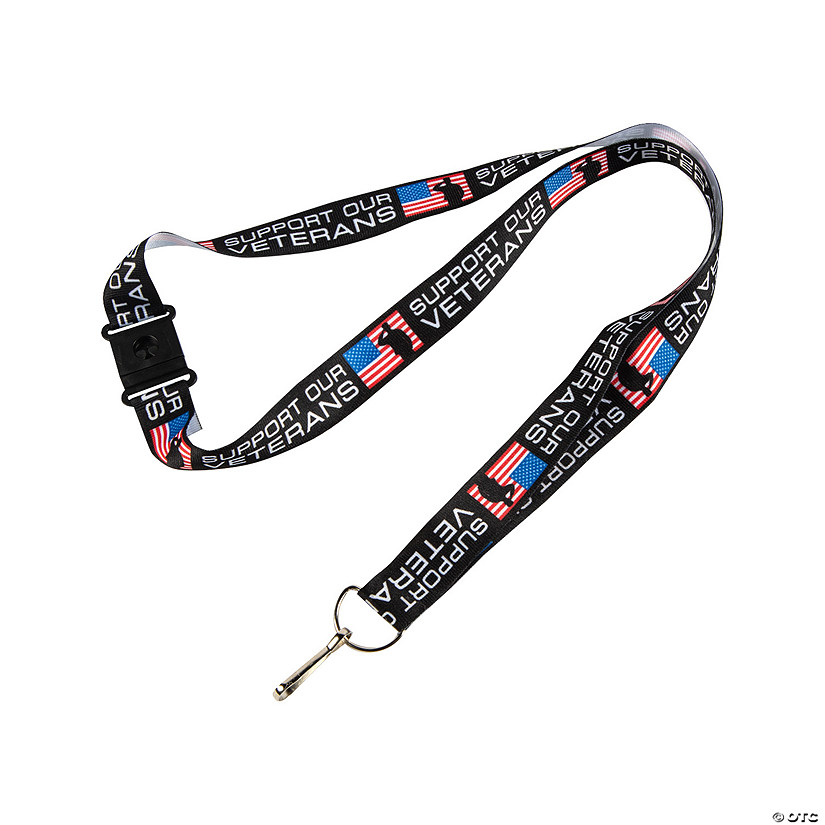 Support Our Veterans Breakaway Lanyards - 12 Pc. Image