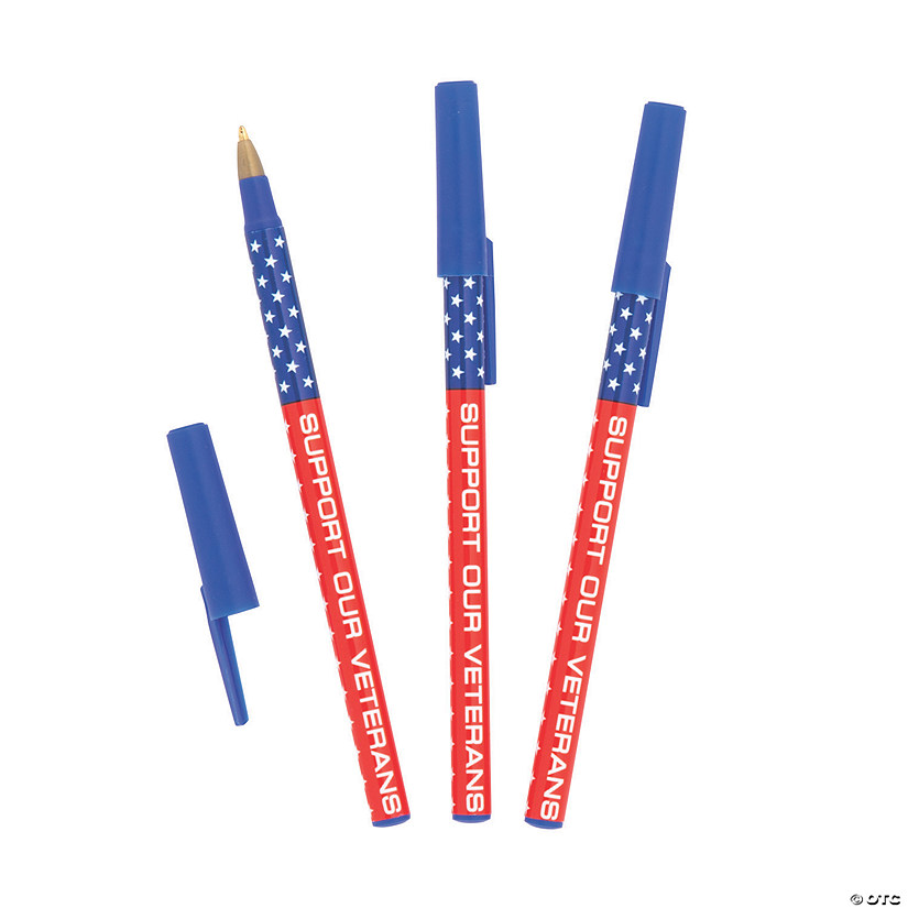 Support Our Veterans Stick Pens - 12 Pc. Image