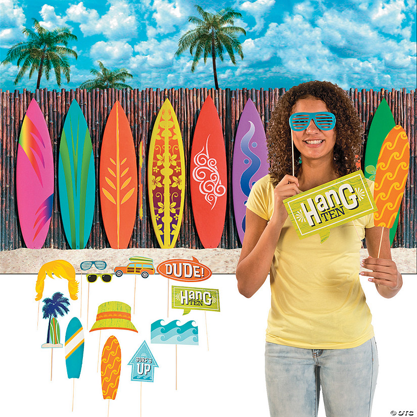 Surf&#8217;s Up Photo Booth Kit - 15 Pc. Image