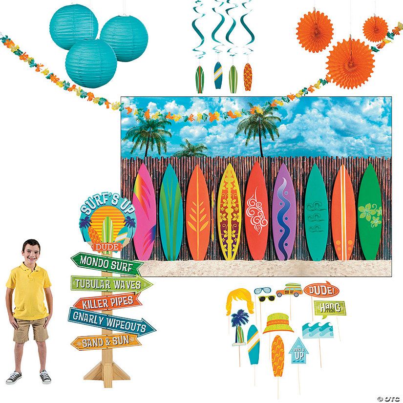 Surf&#8217;s Up Premium Party Decorating Kit - 45 Pc. Image