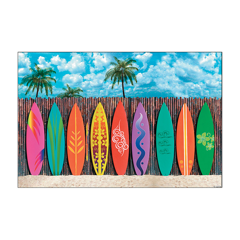 Surf's Up Surfboard Backdrop - 3 Pc. Image