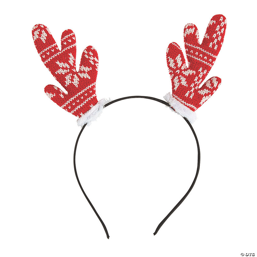 Sweater Pattern Reindeer Headbands - 6 Pc. Image