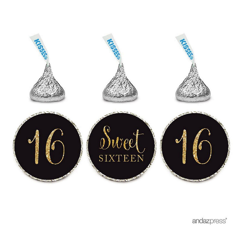 Sweet 16 Black 216 Gold Glitter Image