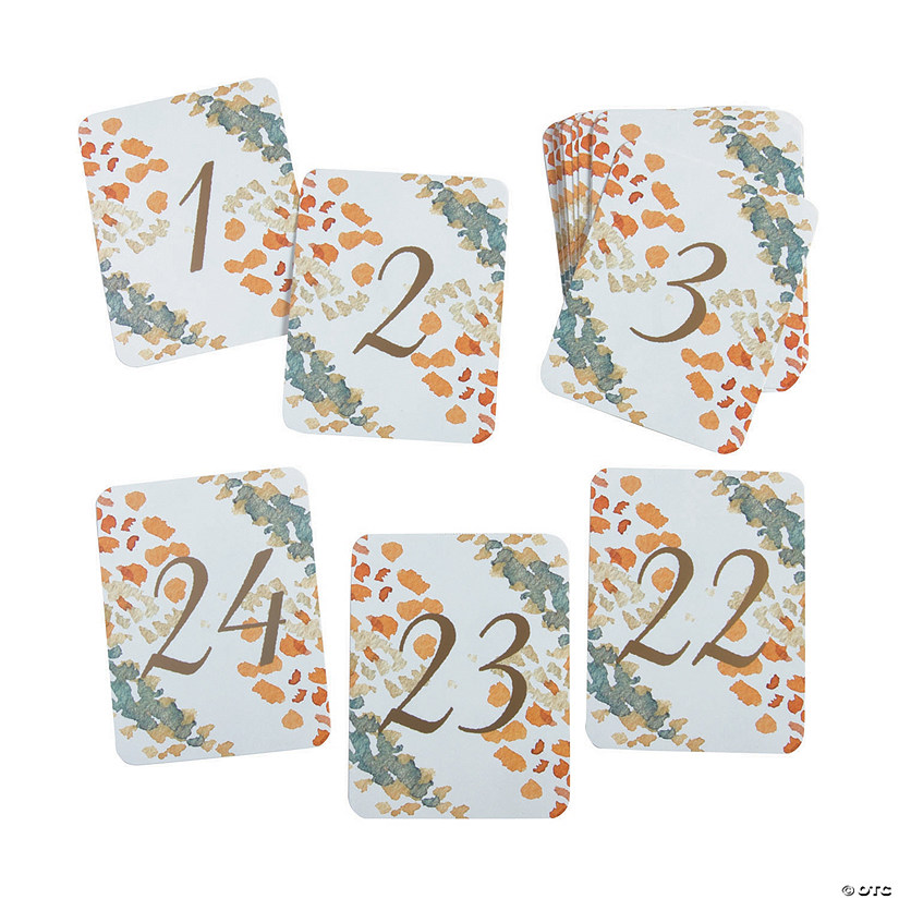 Sweet Fall Table Numbers Oriental Trading