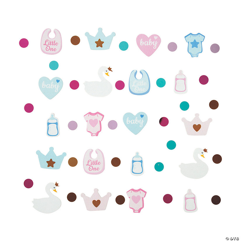 Sweet Swan Baby Shower Confetti Image