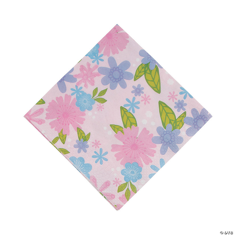 Sweet Swan Floral Luncheon Napkins - 16 Pc. Image
