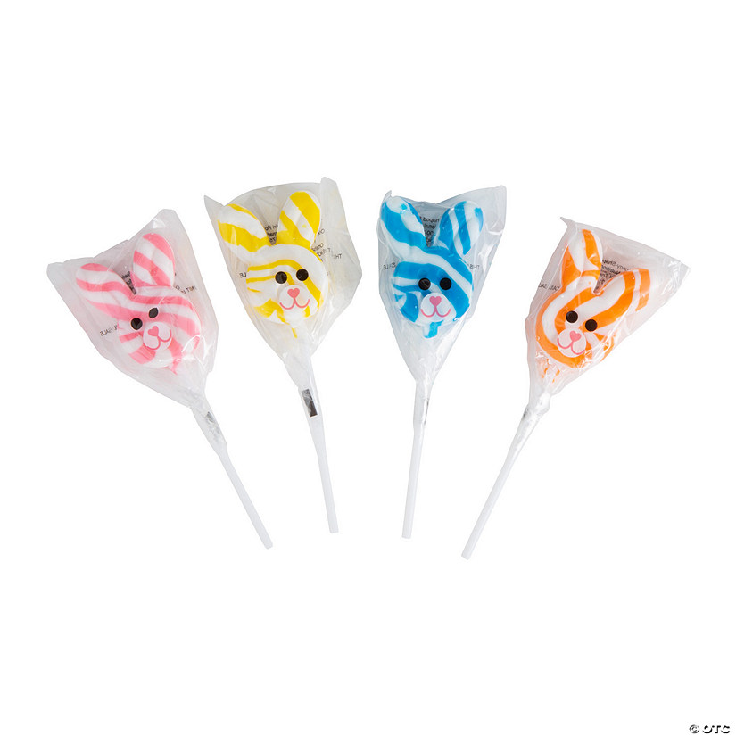 Swirl Bunny Lollipops - 12 Pc. Image