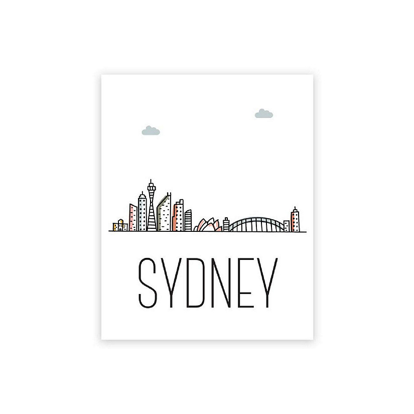 Sydney Skyline Color 16x20in 1-Pack Image