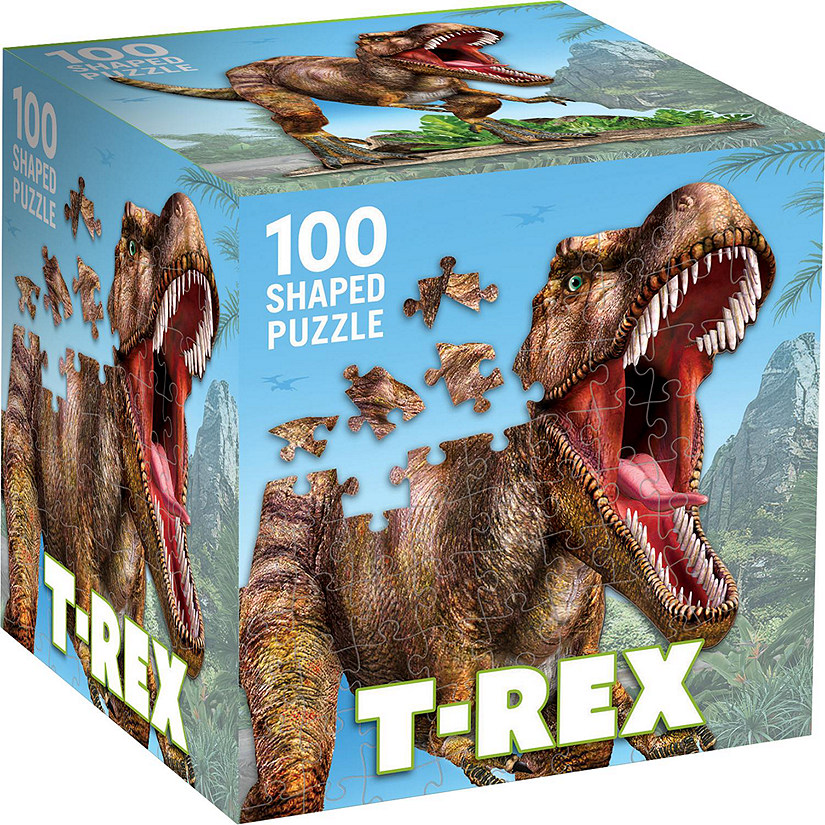 T-Rex 100 Piece Shaped Jigsaw Puzzle Image