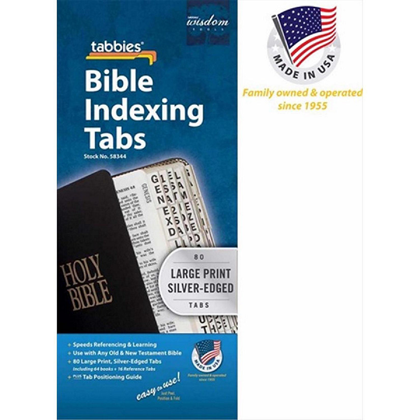 Tabbies  Large Print O&amp;amp;N Testament - Silver Bible Tab Image