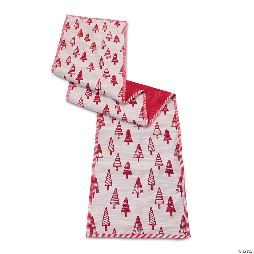 Table Runner With Trees 72"L X 14"W Polyester Image