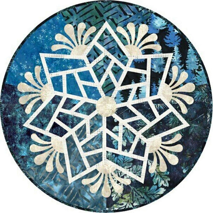 Table Topper Kit~Scandinavian Snowflake~ICE BLUE JNSS-190~Fabric for 4 Toppers b Image
