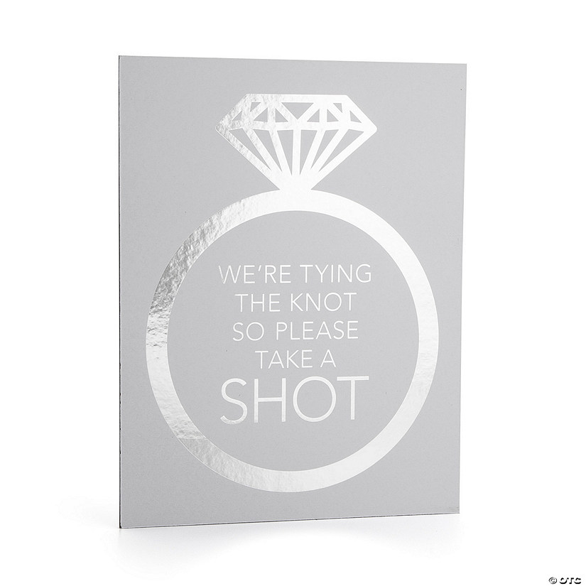 Take a Shot Iridescent Wedding Sign Image