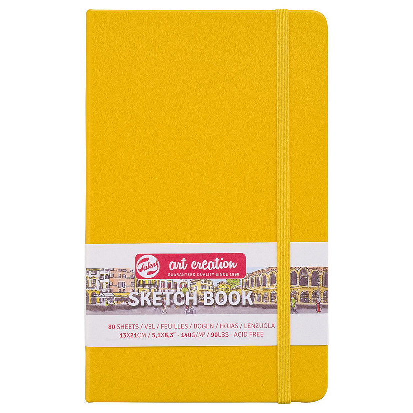 Talens Art Creation Sketchbook 140G 5.1"X8.3"Golden Yellow, 80 Sheets