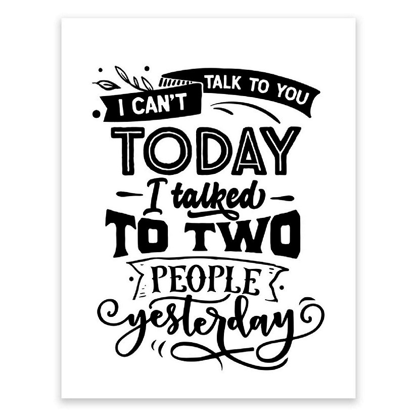 Talked to Two People 8.5x11in 1-Pack Image