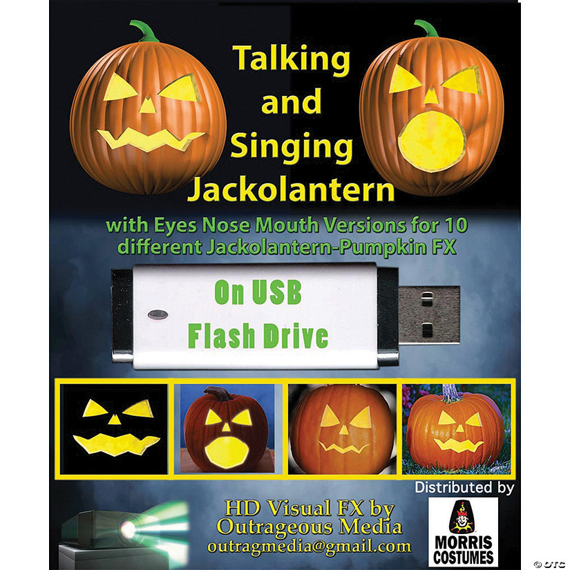 Talking & Singing Jack-O'-Lantern Digital Halloween Decoration Image
