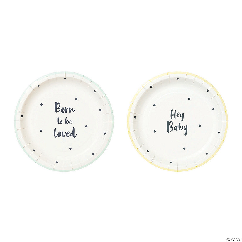 Talking Tables Born To Be Loved Paper Dessert Plates - 12 Ct. Image