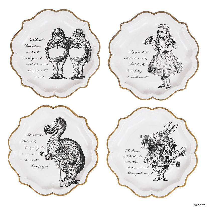 Talking Tables Party Truly Alice Paper Dinner Plates - 8 Ct. Image