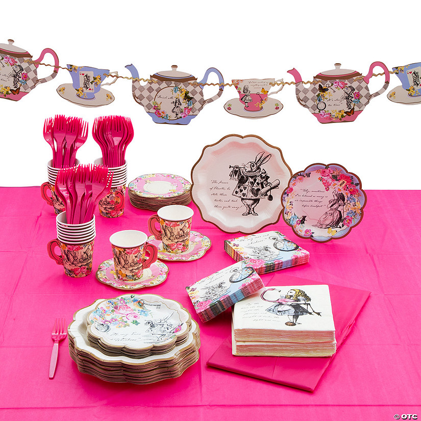 Talking Tables Truly Alice Party Tableware Kit for 24 Guests Oriental