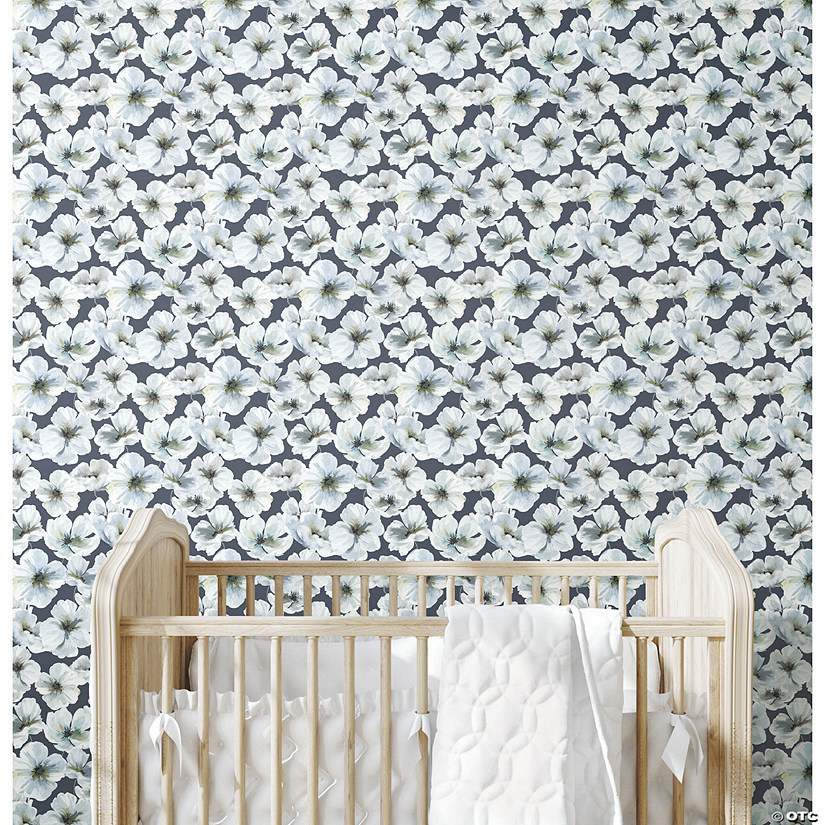 Tamara Day Hawthorn Blossom Peel & Stick Wallpaper Blue By RoomMates Image