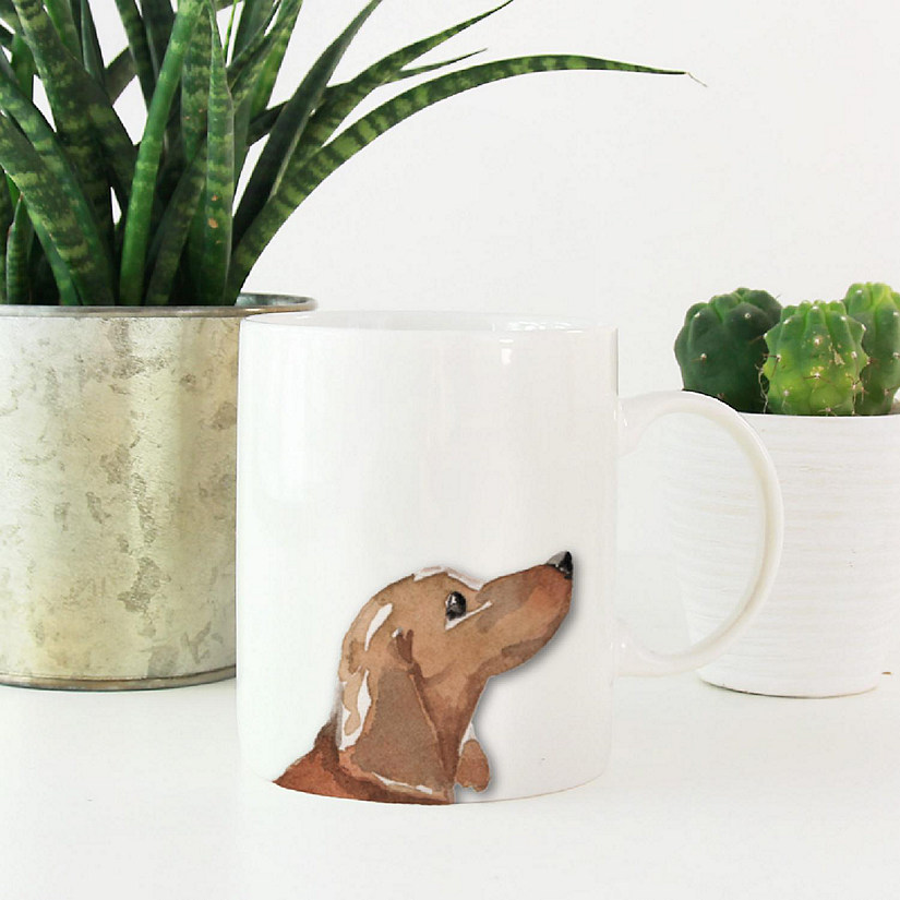 Tan Dachshund Up Close Ceramic Mug Image