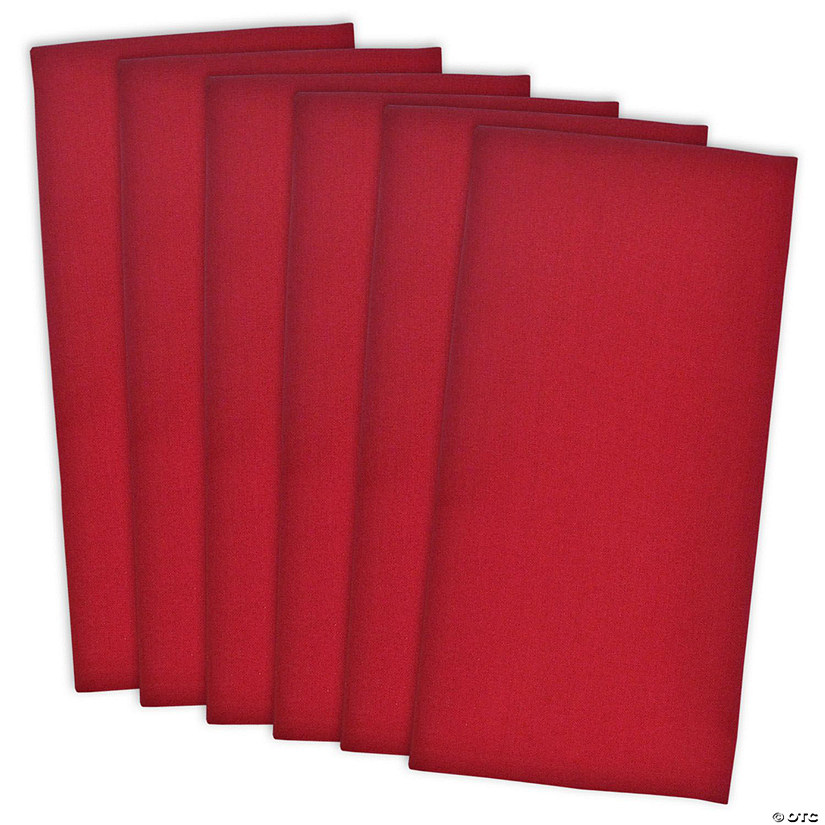 Tango Red Flat Woven Dishtowel Set Of 6 Image
