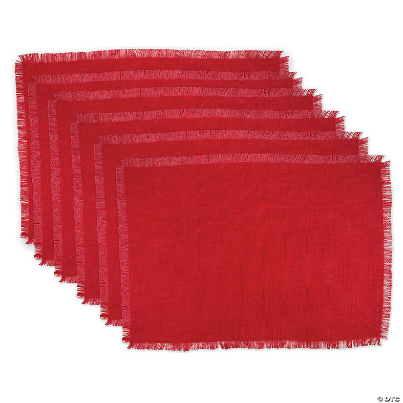 Tango Red Jute Placemat (Set Of 6) Oriental Trading