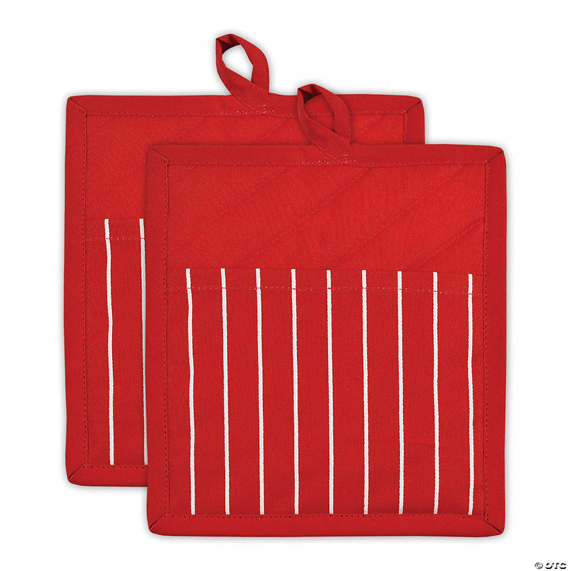 Tango Red Stripe Chef Potholder (Set Of 2) Image