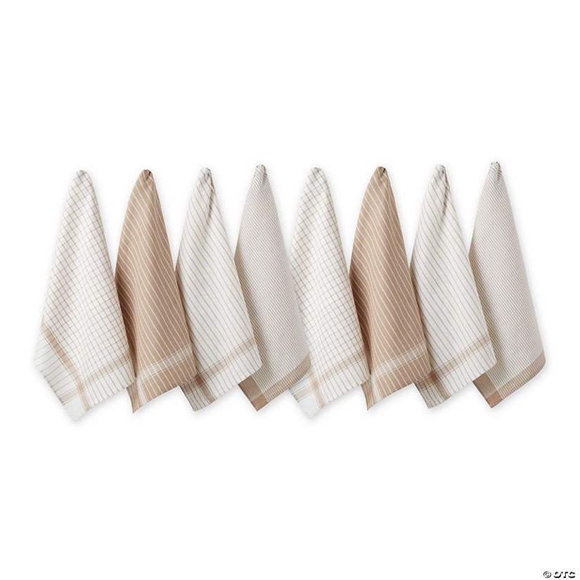 Taupe Basic Dishtowel (Set Of 8) Image