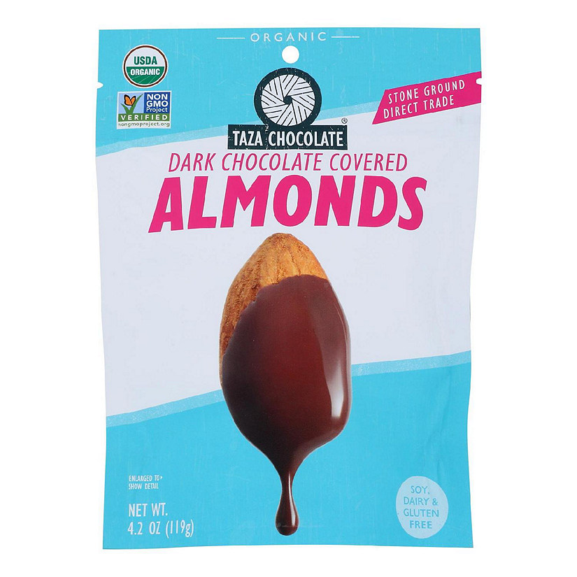 Taza Chocolate - Almonds Chocolate Covered - Case of 12-3.5 OZ Image