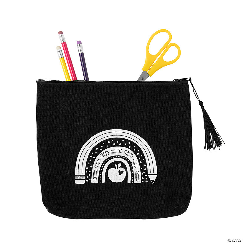 Teacher Created Resources Black Painted Dots On White Pencil Case, Pack - View #5