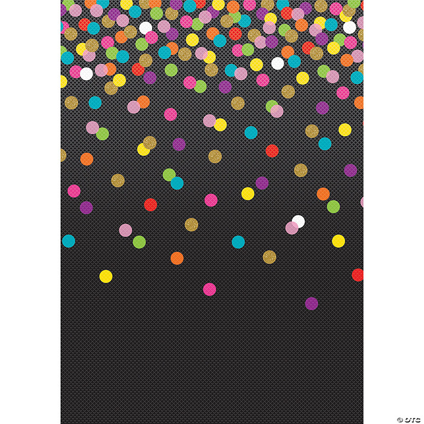Teacher Created Resources Better Than Paper&#174; Bulletin Board Roll, 4' x 12', Colorful Confetti on Black, 4 Rolls Image