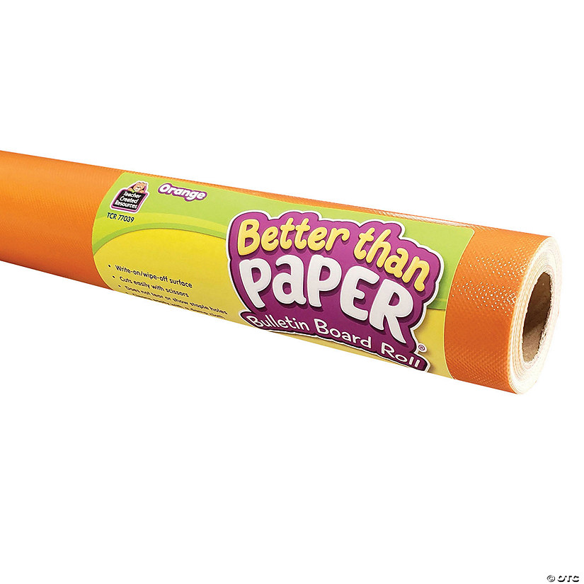 Teacher Created Resources Better Than Paper&#174; Bulletin Board Roll, 4' x 12', Orange, Pack of 4 Image