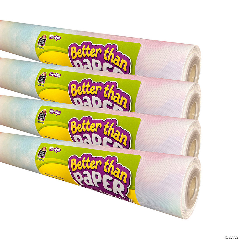 Teacher Created Resources Better Than Paper Bulletin Board Roll, Tie-Dye, 4-Pack Image