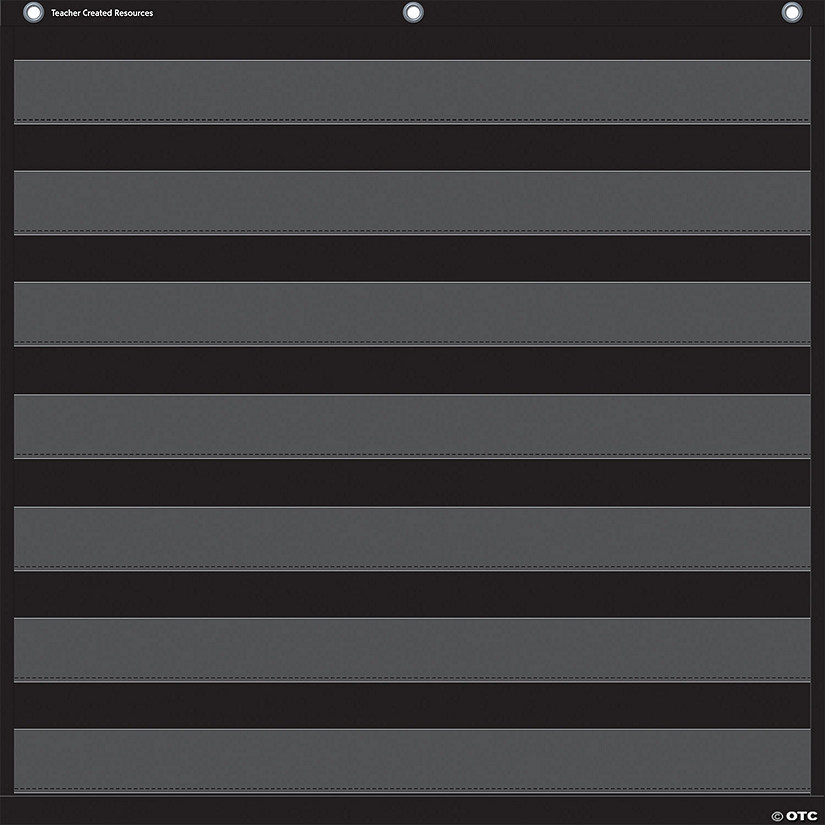 Teacher Created Resources Black 7 Pocket Chart Image