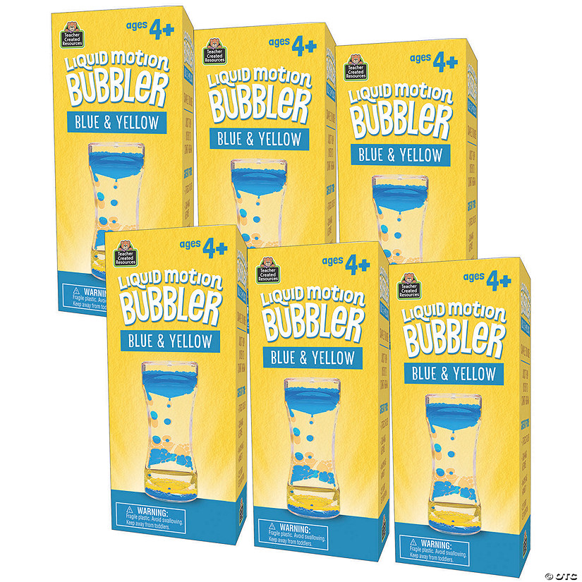 Teacher Created Resources&#174; Blue & Yellow Liquid Motion Bubbler, Pack of 6 Image