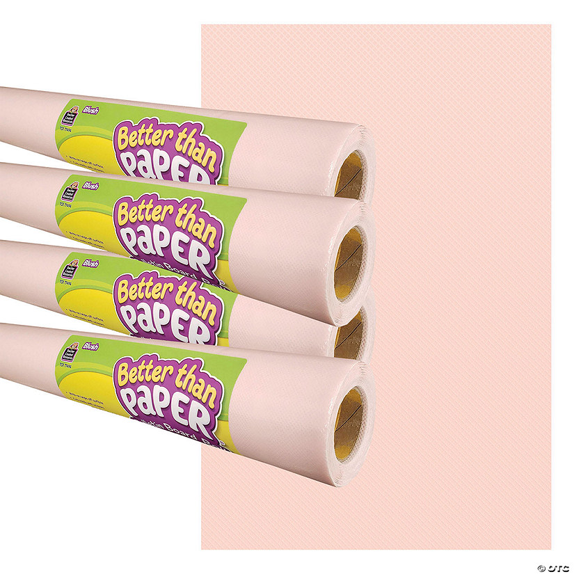 Teacher Created Resources Blush Better Than Paper Bulletin Board Roll, 4' x 12', Pack of 4 Image
