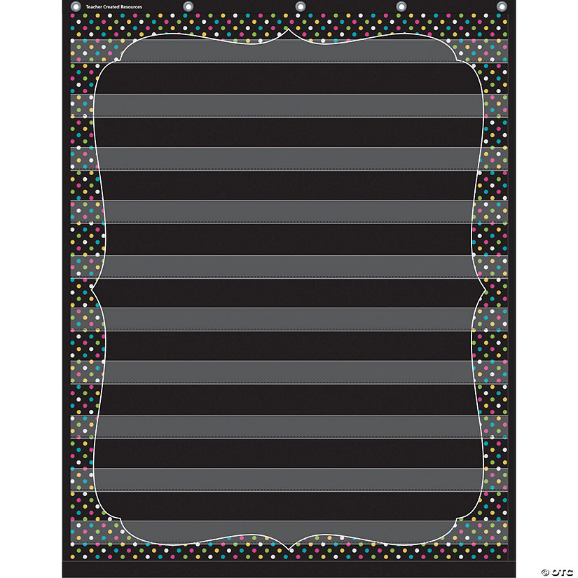 Teacher Created Resources Chalkboard Brights 10 Pocket Chart Image