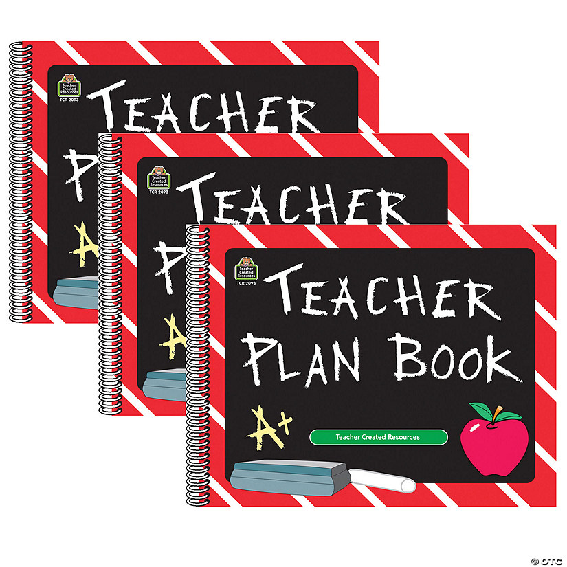 Teacher Created Resources Chalkboard Teacher Plan Book, Pack of 3 Image