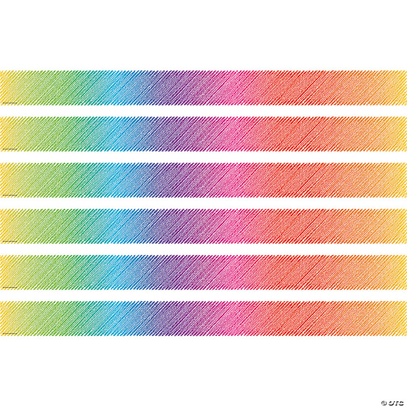 Teacher Created Resources Colorful Scribble Straight Border Trim, 35 Feet Per Pack, 6 Packs Image