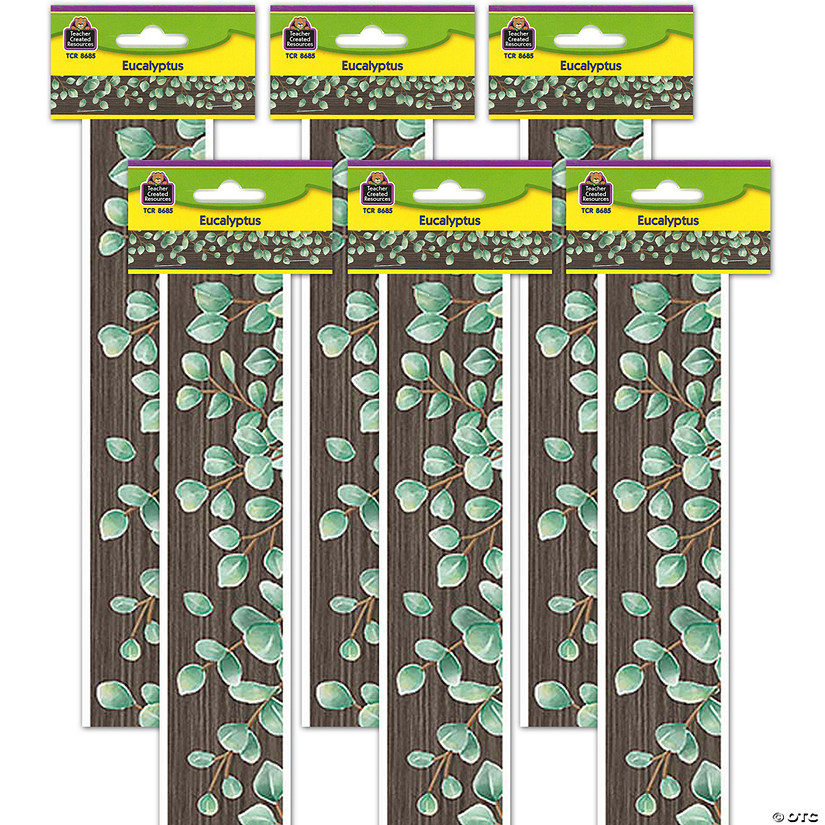 Teacher Created Resources Eucalyptus Straight Border Trim, 35 Feet Per Pack, 6 Packs Image