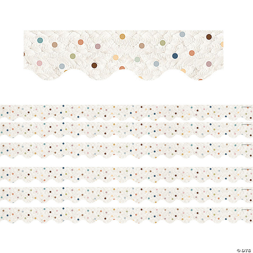 Teacher Created Resources Everyone Is Welcome Dots Scalloped Border