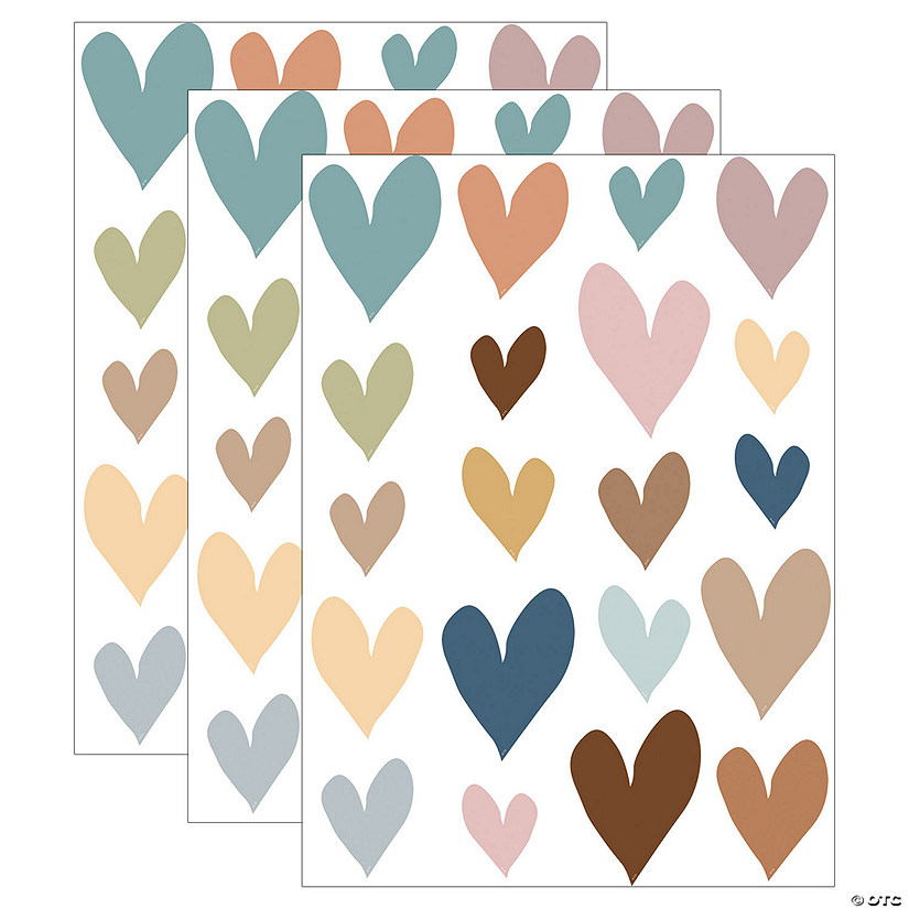 Teacher Created Resources Everyone is Welcome Hearts Accents - Assorted Sizes, 60 Per Pack, 3 Packs Image