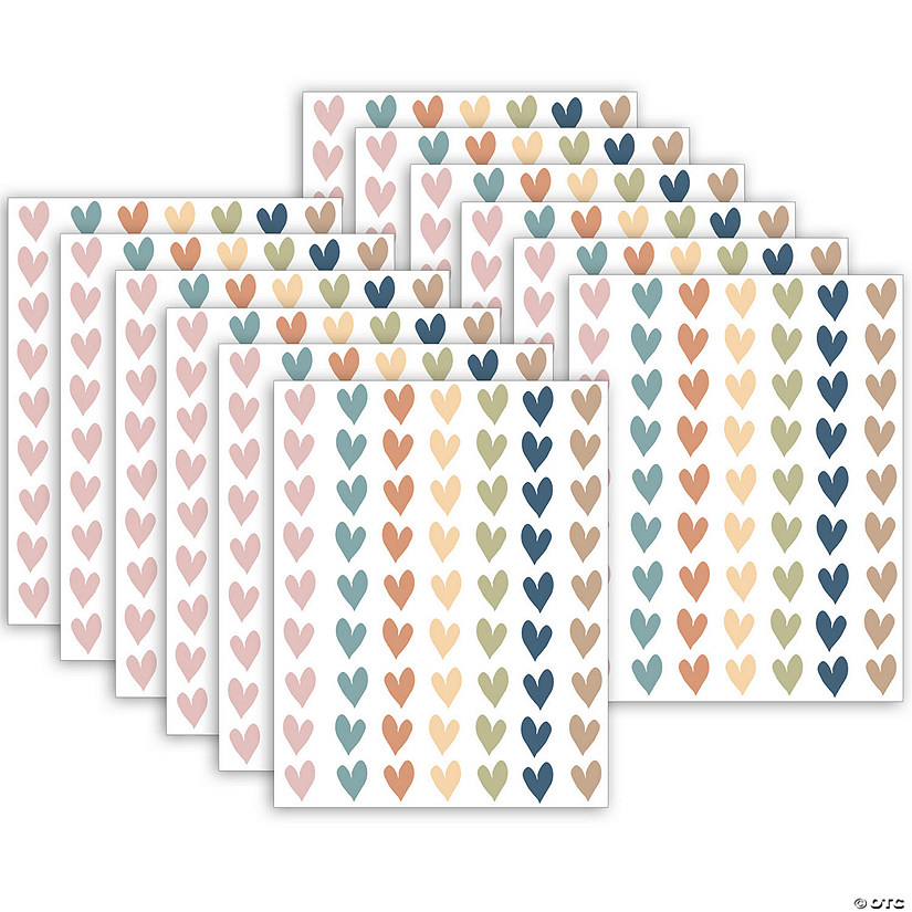 Teacher Created Resources Everyone is Welcome Hearts Mini Stickers, 378 Per Pack, 12 Packs Image