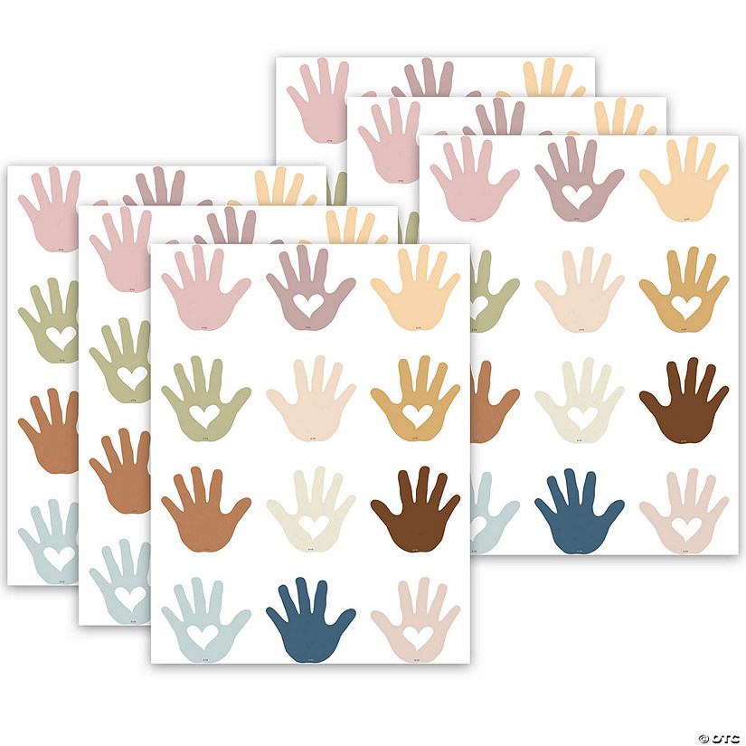 Teacher Created Resources Everyone is Welcome Helping Hands Mini Accents, 36 Per Pack, 6 Packs Image
