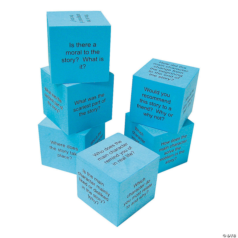 Teacher Created Resources Foam Reading Comprehension Cubes, Set of 6 Image