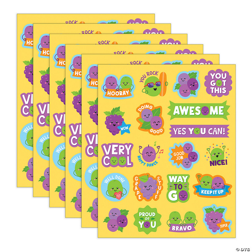 Teacher Created Resources Grape Smelly Stickers, 120 Per Pack, 6 Packs ...