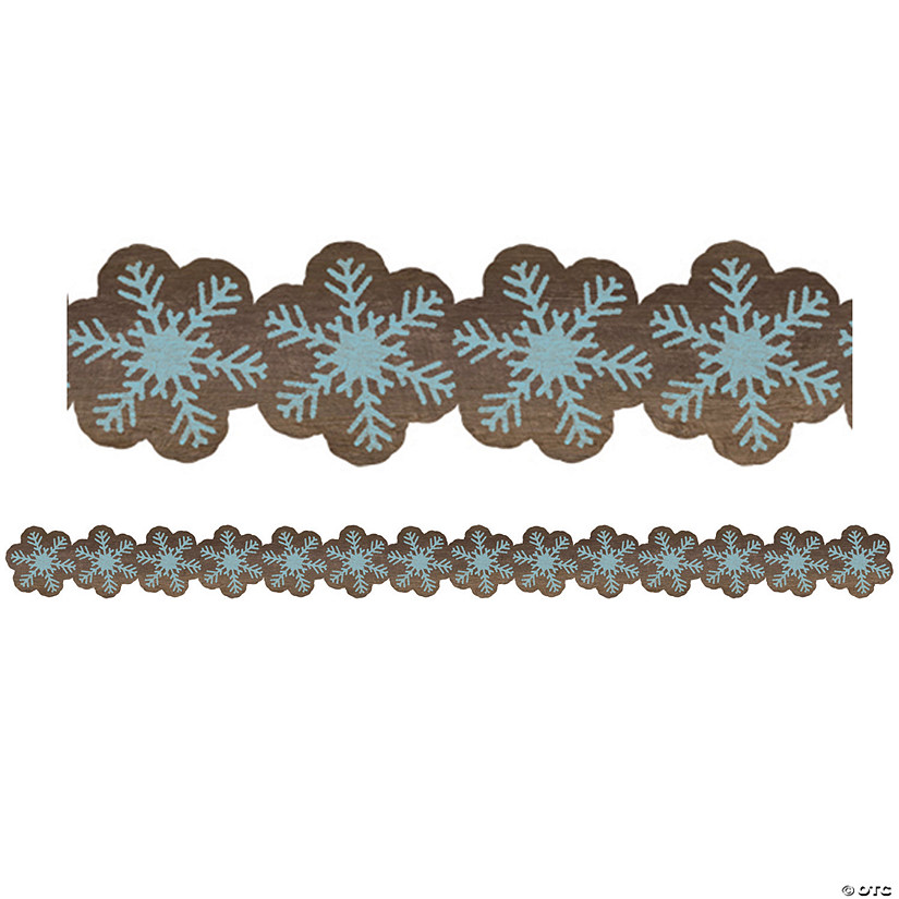 Teacher Created Resources Home Sweet Classroom Snowflakes Die-Cut Border Trim, 35 Feet Per Pack, 6 Packs Image