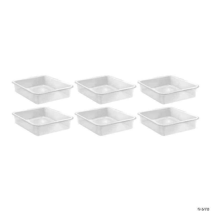 Teacher Created Resources&#174; Large Plastic Letter Tray, Clear, Pack of 6 Image